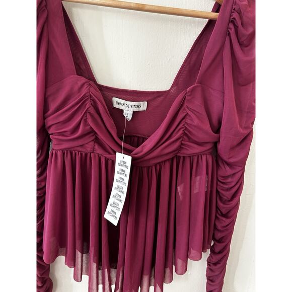 Urban Outfitters Carried Away Blouse Purple NWT | S - Picture 5 of 5